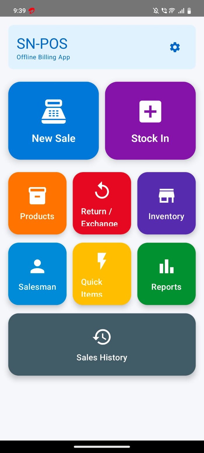 SN-POS real screen